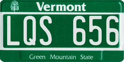 VT license plate LQS656