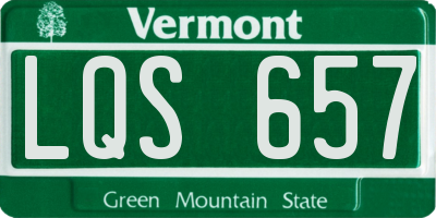 VT license plate LQS657