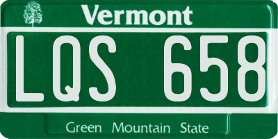 VT license plate LQS658
