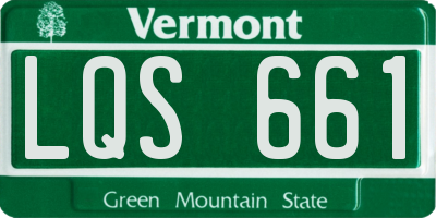 VT license plate LQS661