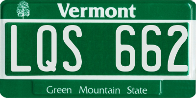VT license plate LQS662