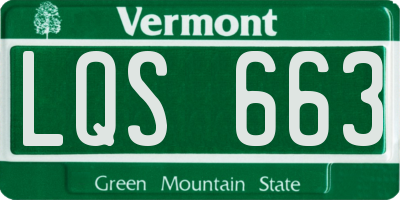 VT license plate LQS663