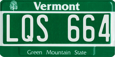 VT license plate LQS664