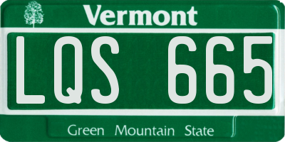 VT license plate LQS665