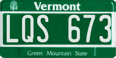 VT license plate LQS673