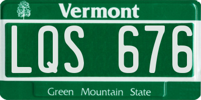 VT license plate LQS676