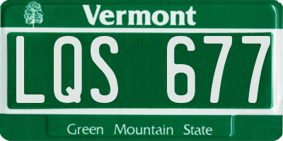 VT license plate LQS677