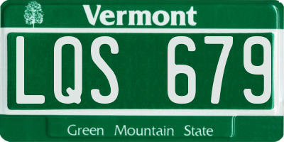 VT license plate LQS679