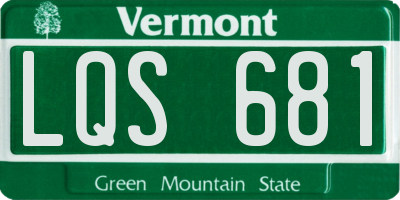 VT license plate LQS681