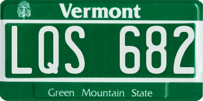 VT license plate LQS682