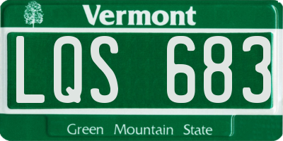 VT license plate LQS683