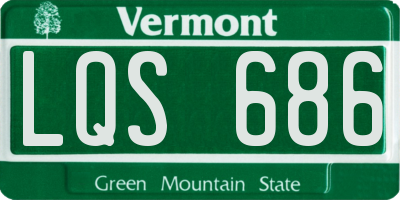 VT license plate LQS686