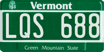 VT license plate LQS688