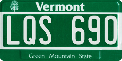 VT license plate LQS690