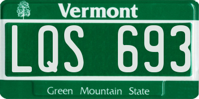 VT license plate LQS693