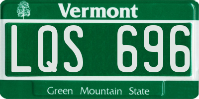 VT license plate LQS696