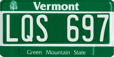 VT license plate LQS697