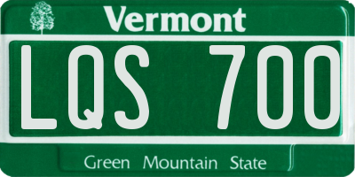 VT license plate LQS700