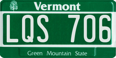 VT license plate LQS706