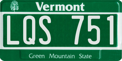 VT license plate LQS751