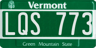 VT license plate LQS773