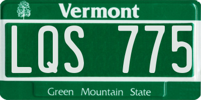 VT license plate LQS775
