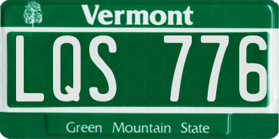 VT license plate LQS776