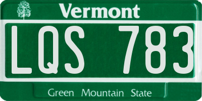 VT license plate LQS783