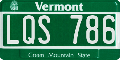VT license plate LQS786