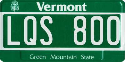 VT license plate LQS800