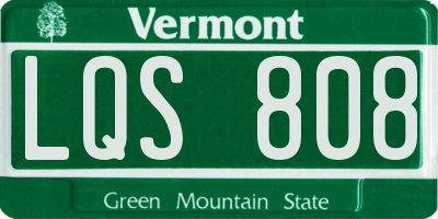 VT license plate LQS808