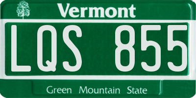 VT license plate LQS855