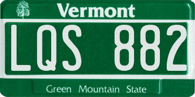 VT license plate LQS882