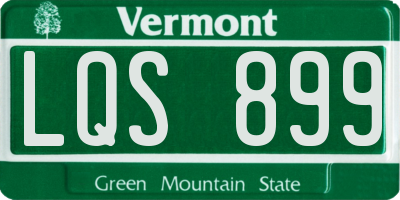 VT license plate LQS899
