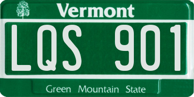 VT license plate LQS901