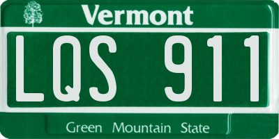 VT license plate LQS911