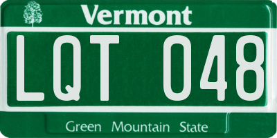 VT license plate LQT048