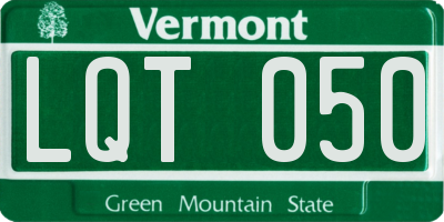 VT license plate LQT050