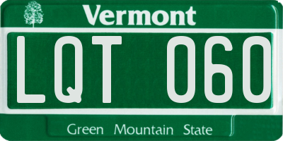 VT license plate LQT060
