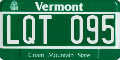 VT license plate LQT095