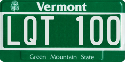 VT license plate LQT100