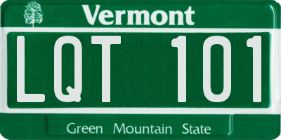 VT license plate LQT101