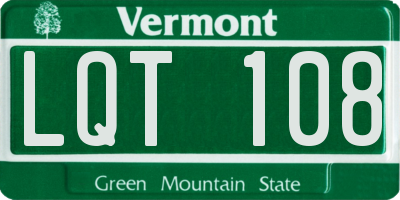 VT license plate LQT108
