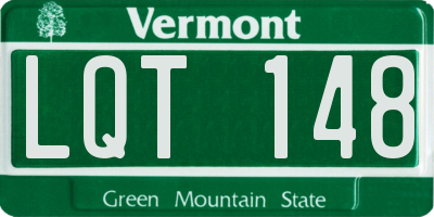 VT license plate LQT148