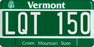 VT license plate LQT150