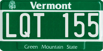 VT license plate LQT155