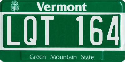 VT license plate LQT164