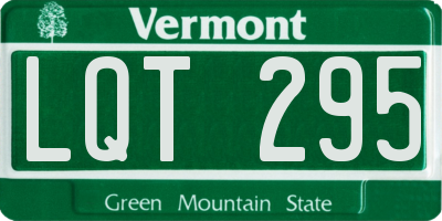 VT license plate LQT295