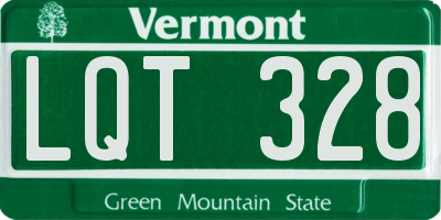 VT license plate LQT328