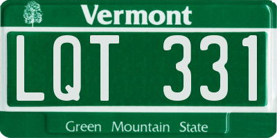 VT license plate LQT331